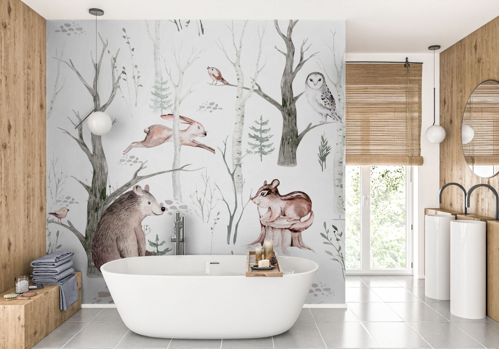 Fototapeta las zwierzęcy