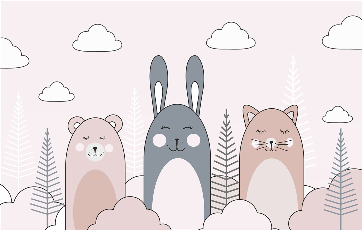 Fototapeta zwierzęta uśmiechają się z zaciśniętymi oczami