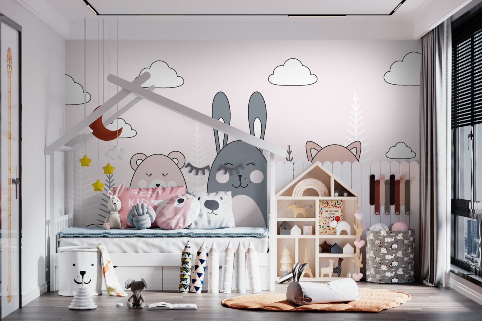 Fototapeta zwierzęta uśmiechają się z zaciśniętymi oczami