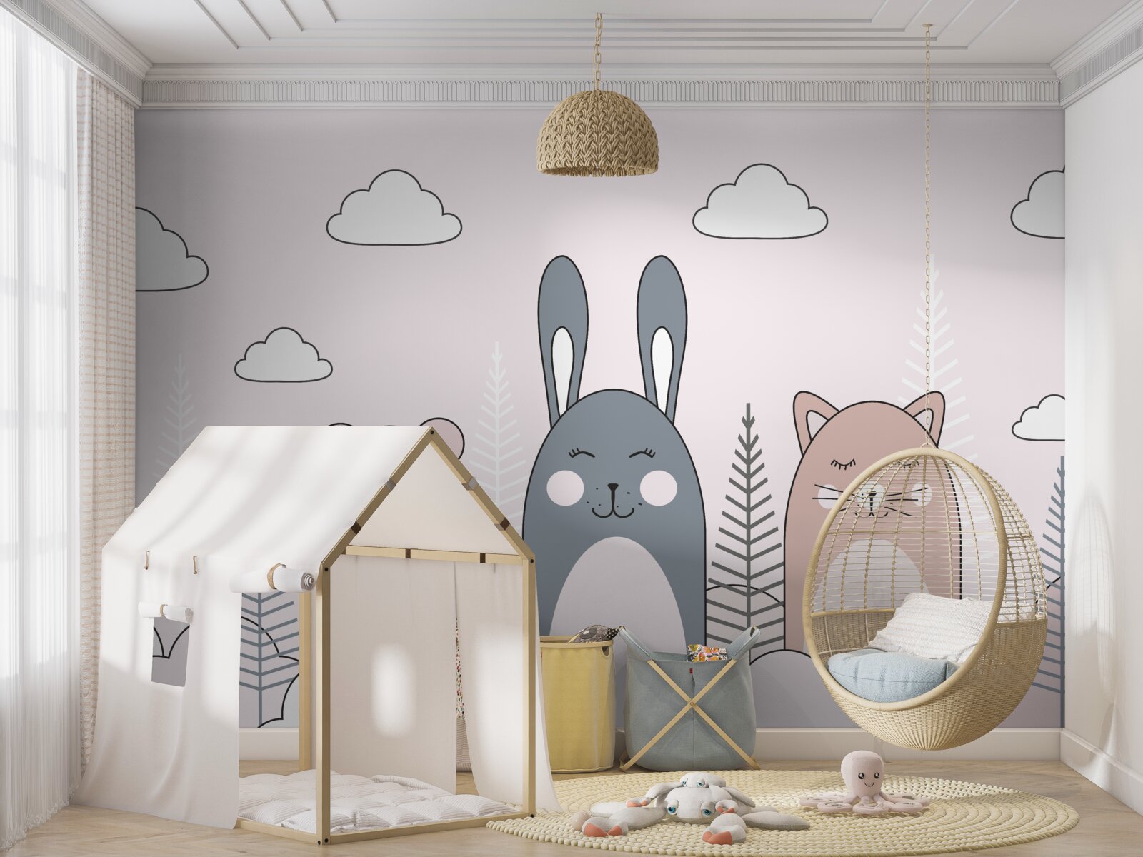 Fototapeta zwierzęta uśmiechają się z zaciśniętymi oczami