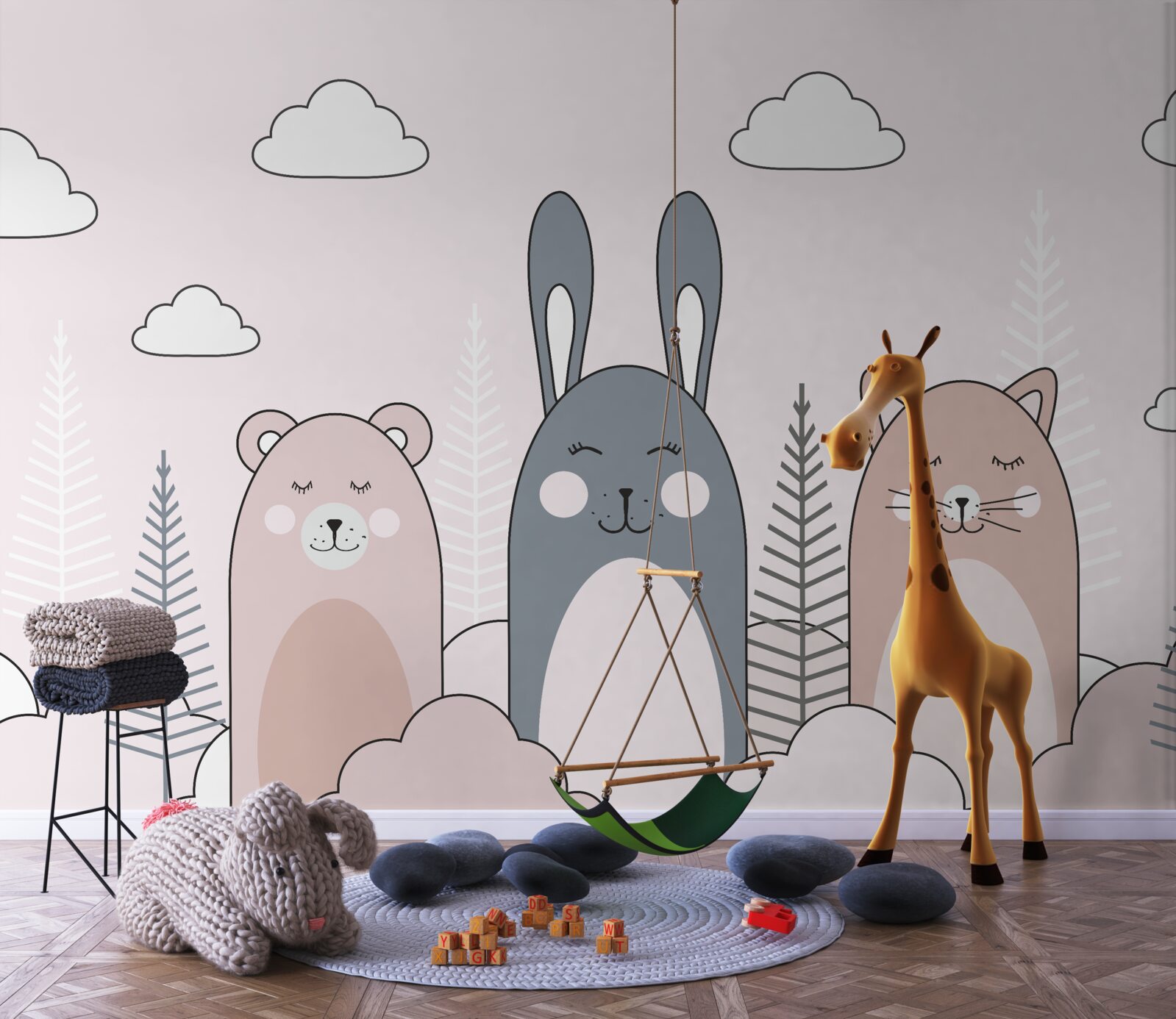 Fototapeta zwierzęta uśmiechają się z zaciśniętymi oczami