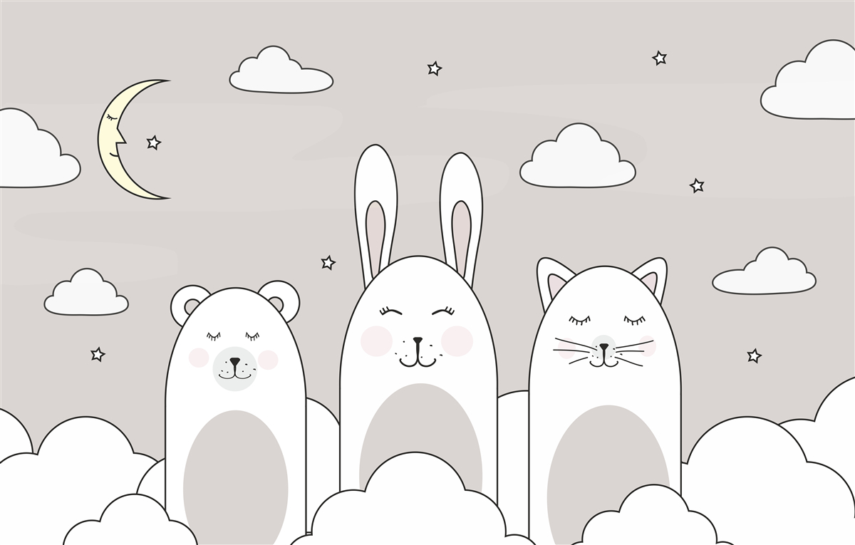 Fototapeta Śliczne małe zwierzęta zasypiają