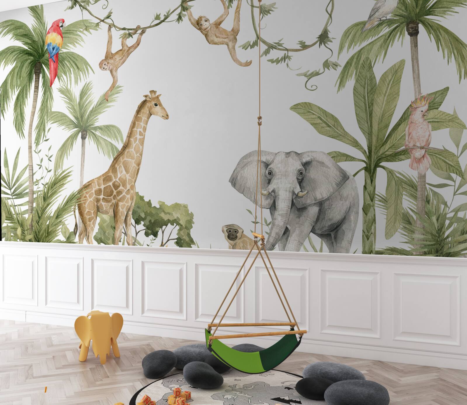 Fototapeta zwierzęta w lesie tropikalnym