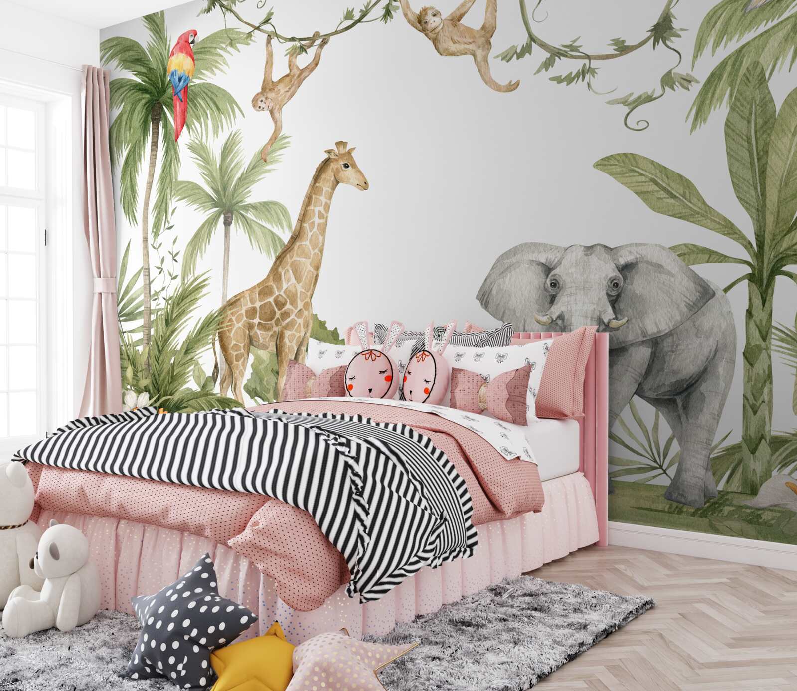 Fototapeta zwierzęta w lesie tropikalnym