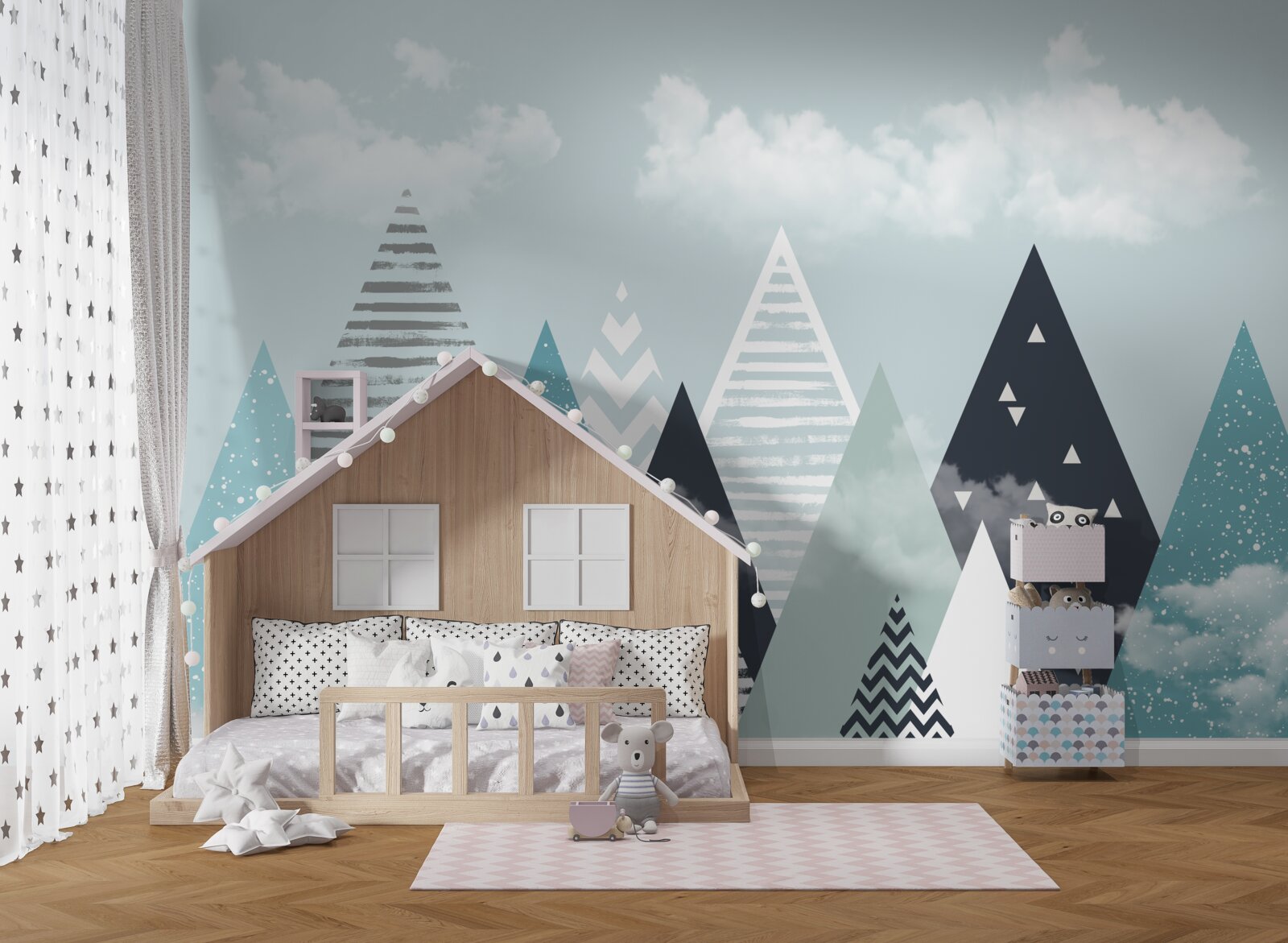 Fototapeta konturowe obrazy gór o różnych skalach i odcieniach