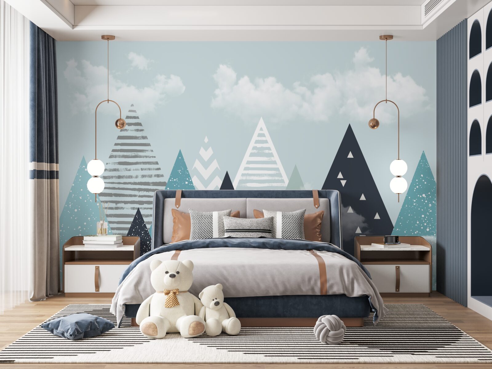 Fototapeta konturowe obrazy gór o różnych skalach i odcieniach