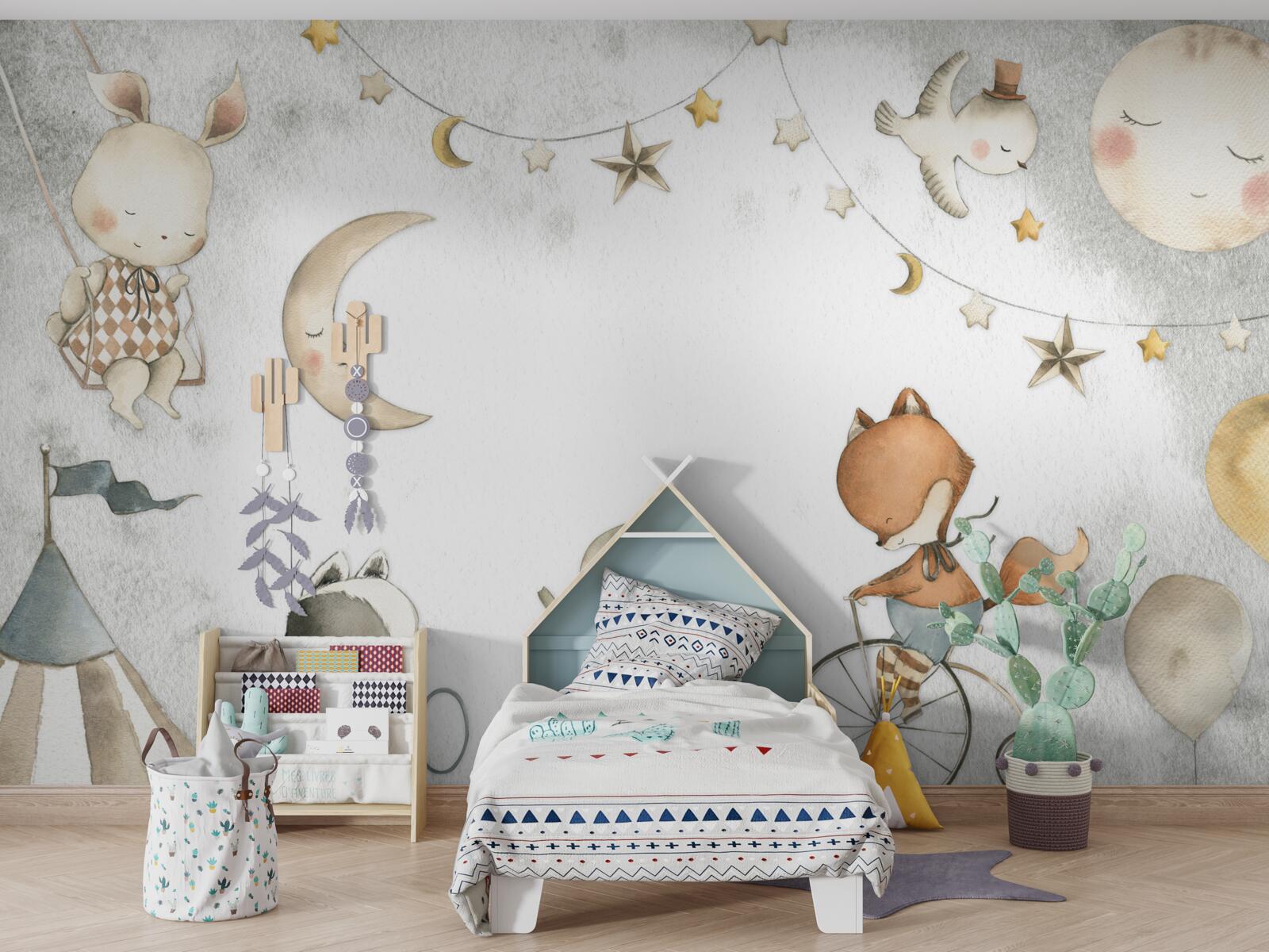 Fototapeta stworzenia dobrze się bawią i spędzają czas grając w gry