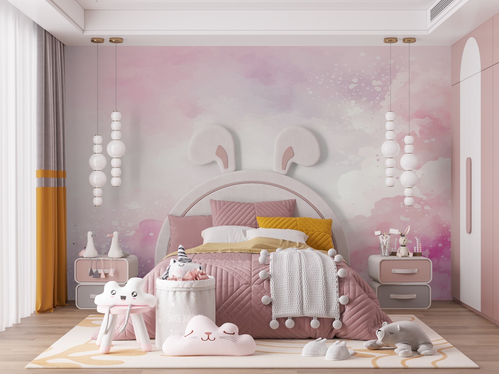 Fototapeta miękkie tło wykonane w różowych odcieniach akwareli