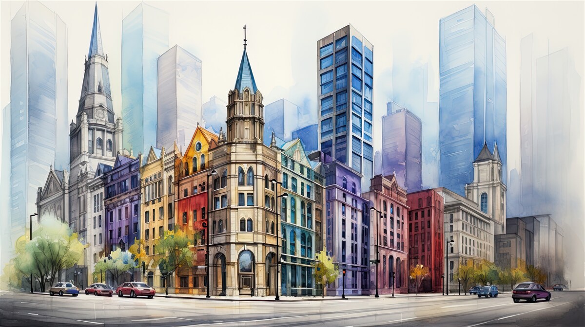 Fototapeta ulica jest narysowana niesamowicie pięknie