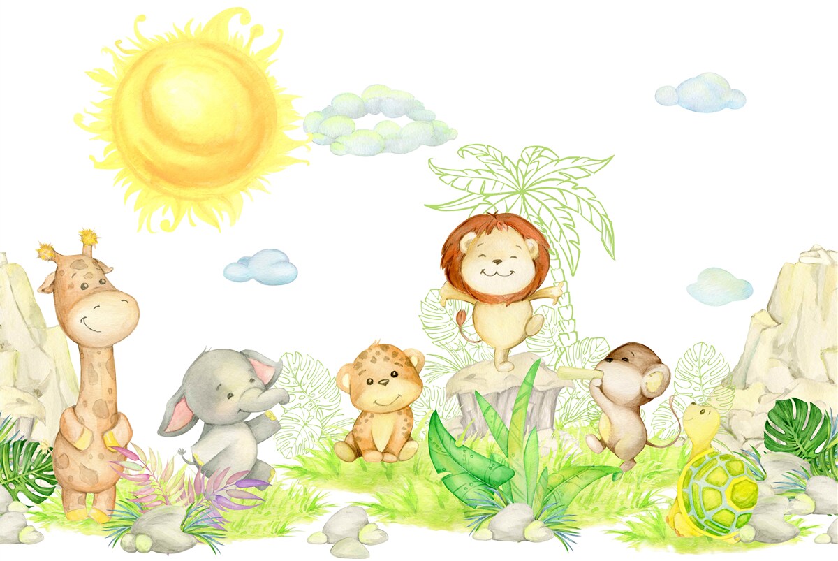 Fototapeta małe zwierzęta dobrze się bawią