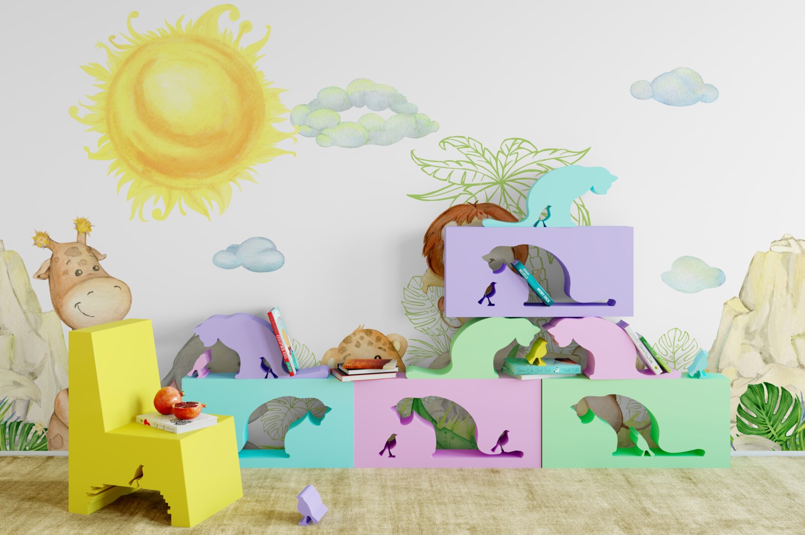 Fototapeta małe zwierzęta dobrze się bawią