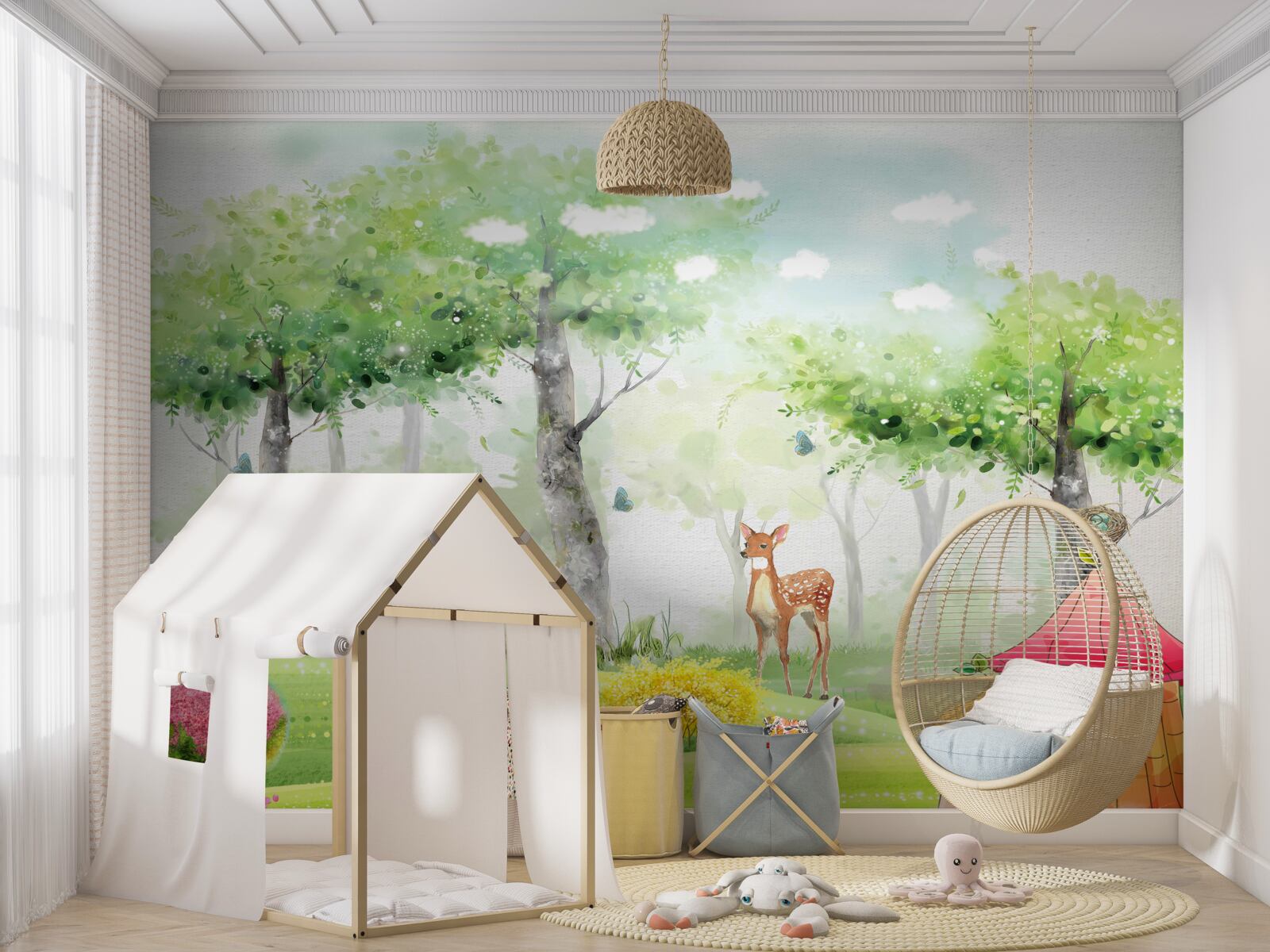 Fototapeta północne zwierzę na jasnej polanie