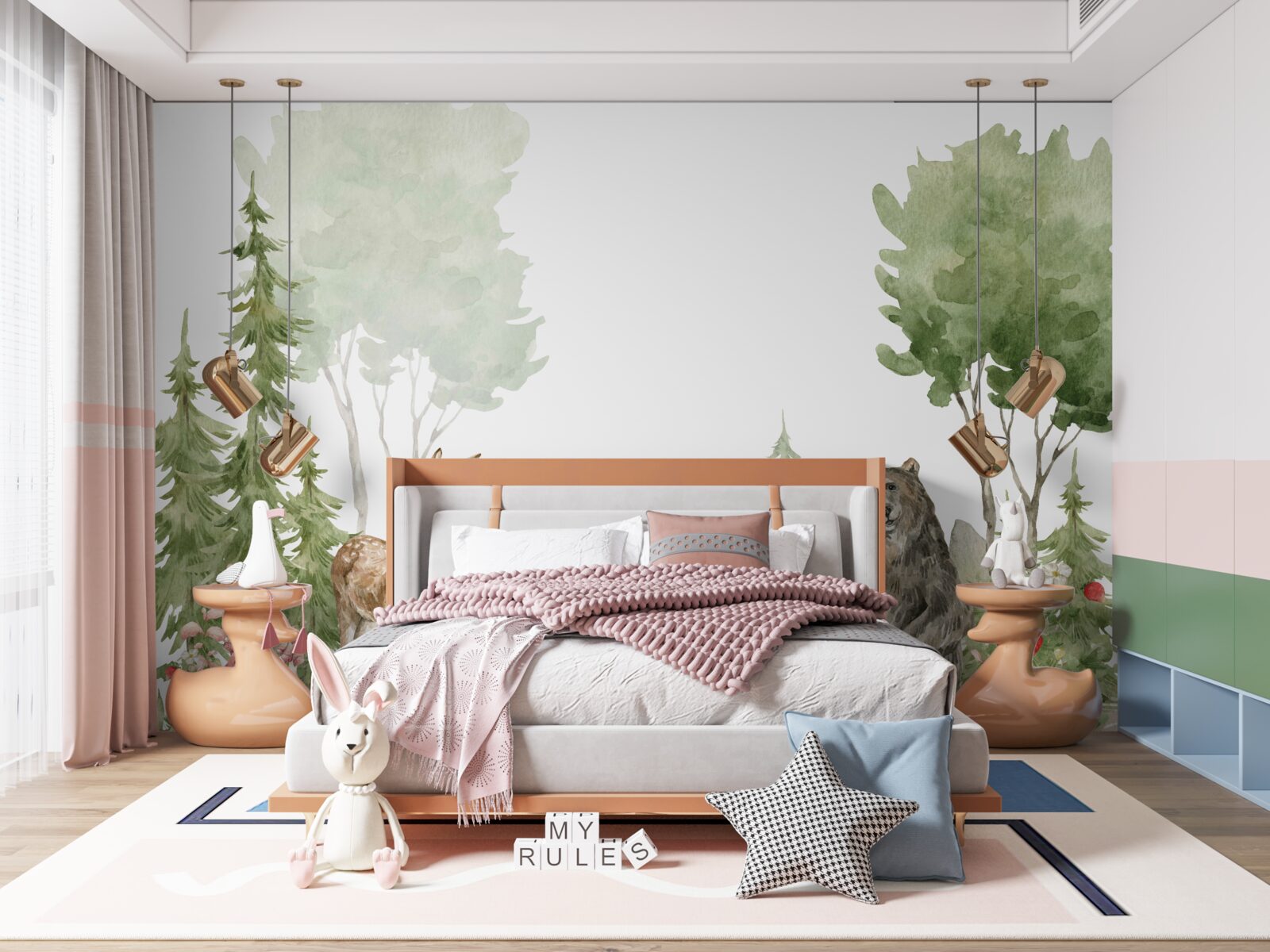 Fototapeta niedźwiedź, renifer i lis na wolności