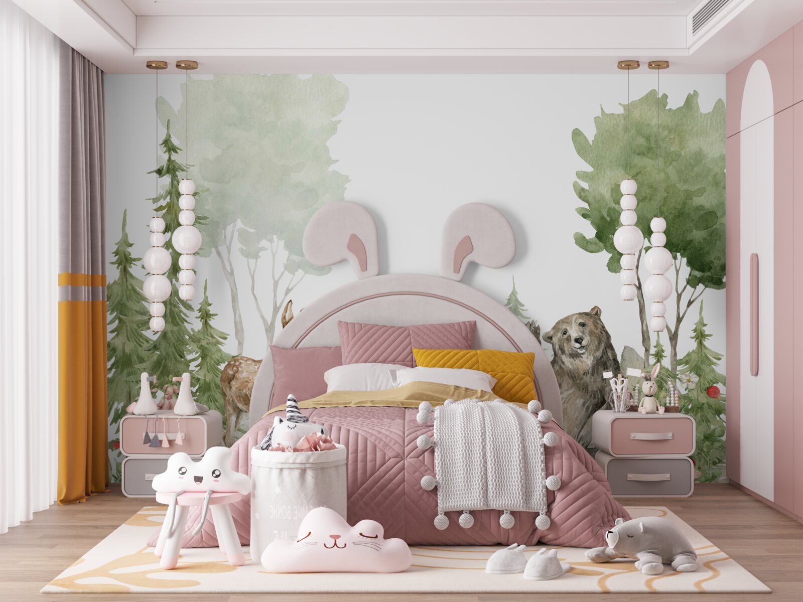 Fototapeta niedźwiedź, renifer i lis na wolności