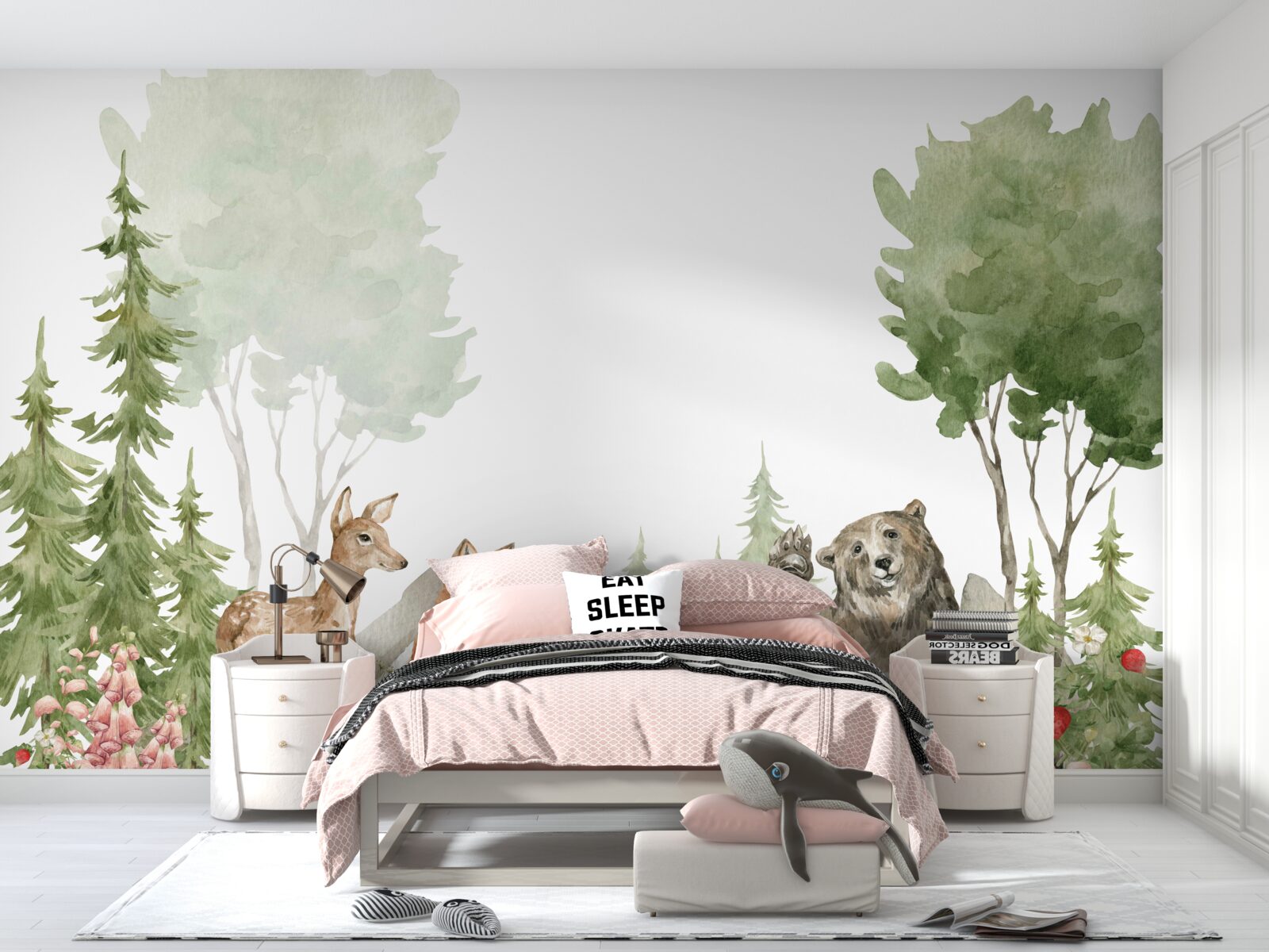 Fototapeta niedźwiedź, renifer i lis na wolności