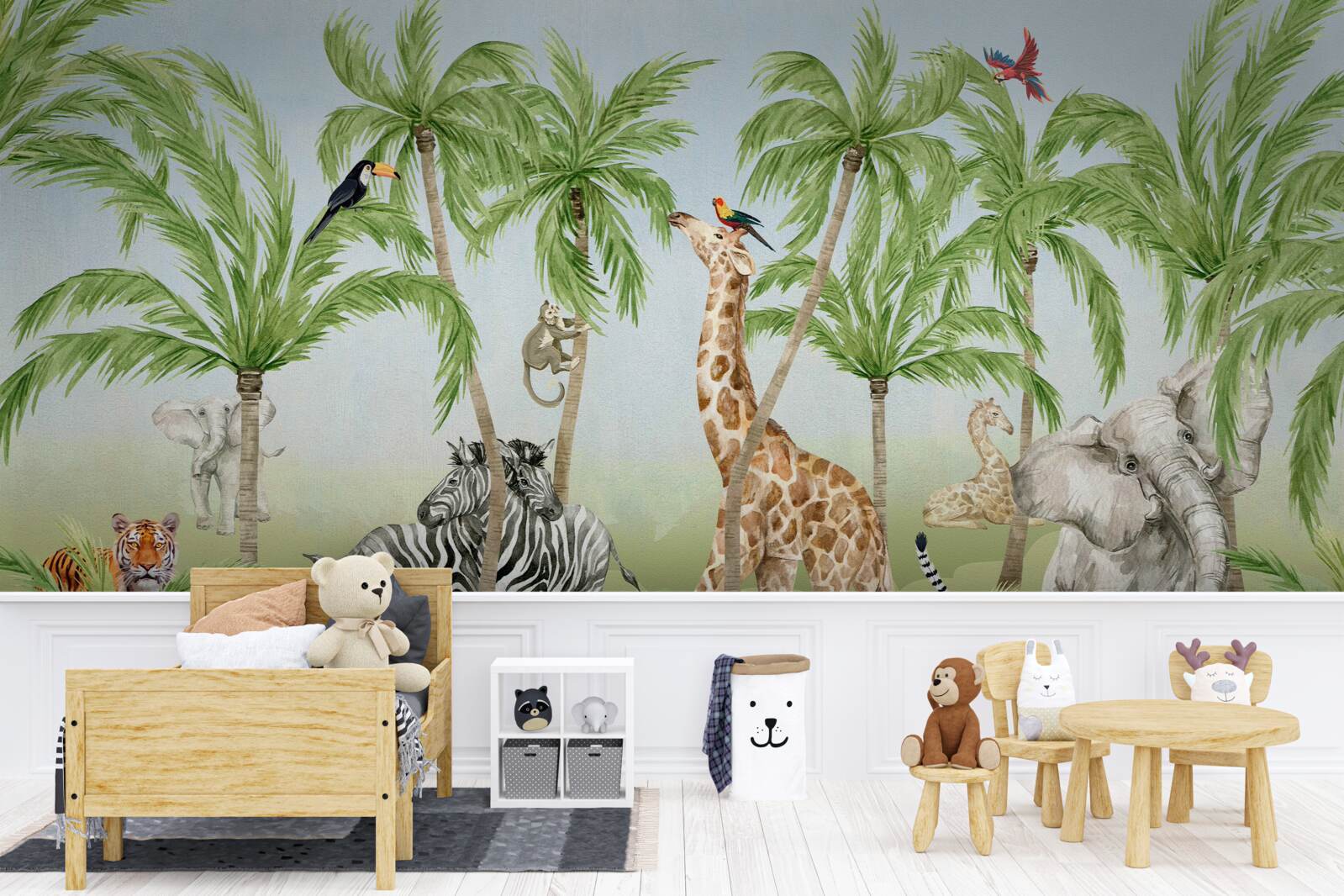 Fototapeta stworzenia spacerują po tropikalnej dżungli