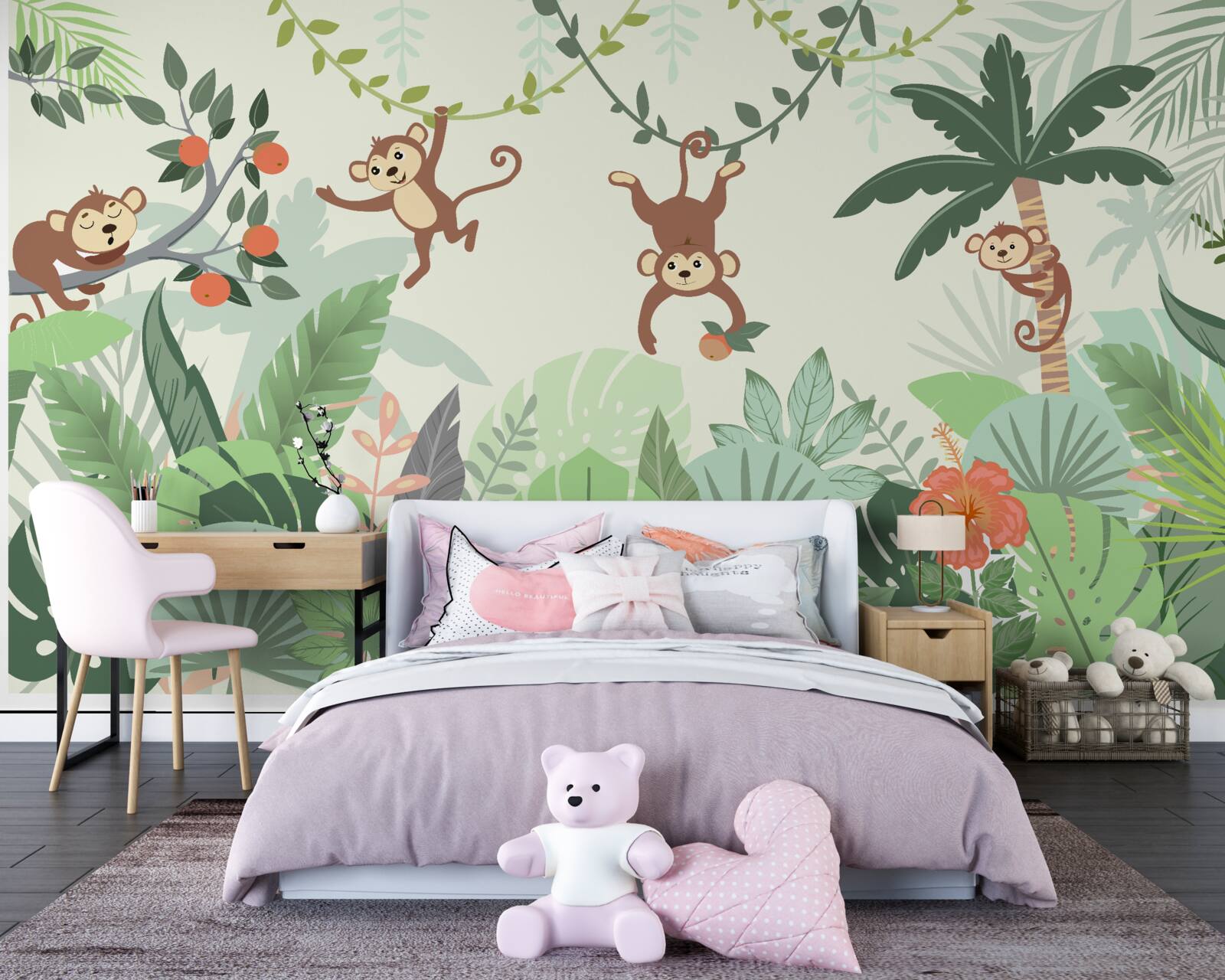 Fototapeta dzikie wybryki małych małp