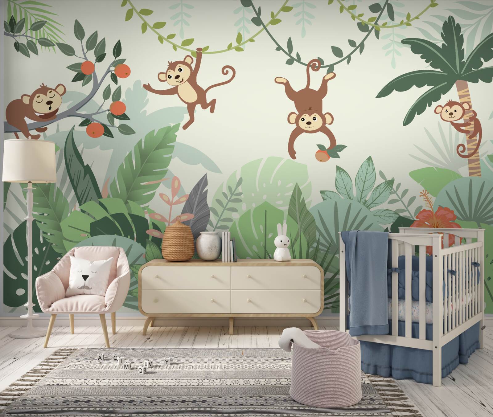 Fototapeta dzikie wybryki małych małp