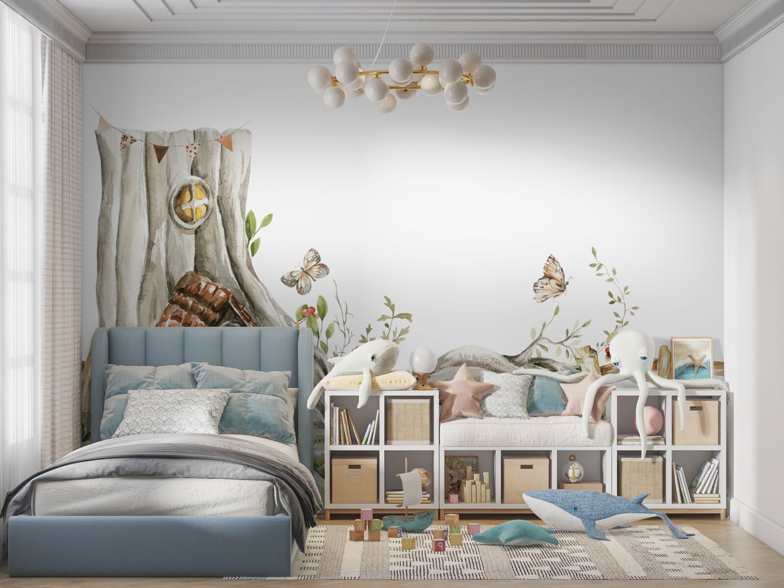 Fototapeta wejście do drewnianego mieszkania mieszkańca lasu