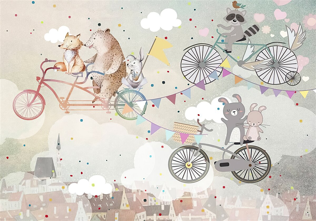 Fototapeta stworzenia na pojazdach dwukołowych