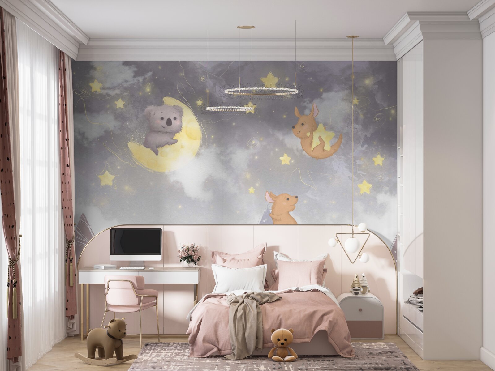 Fototapeta istoty na ciałach astralnych i satelitach