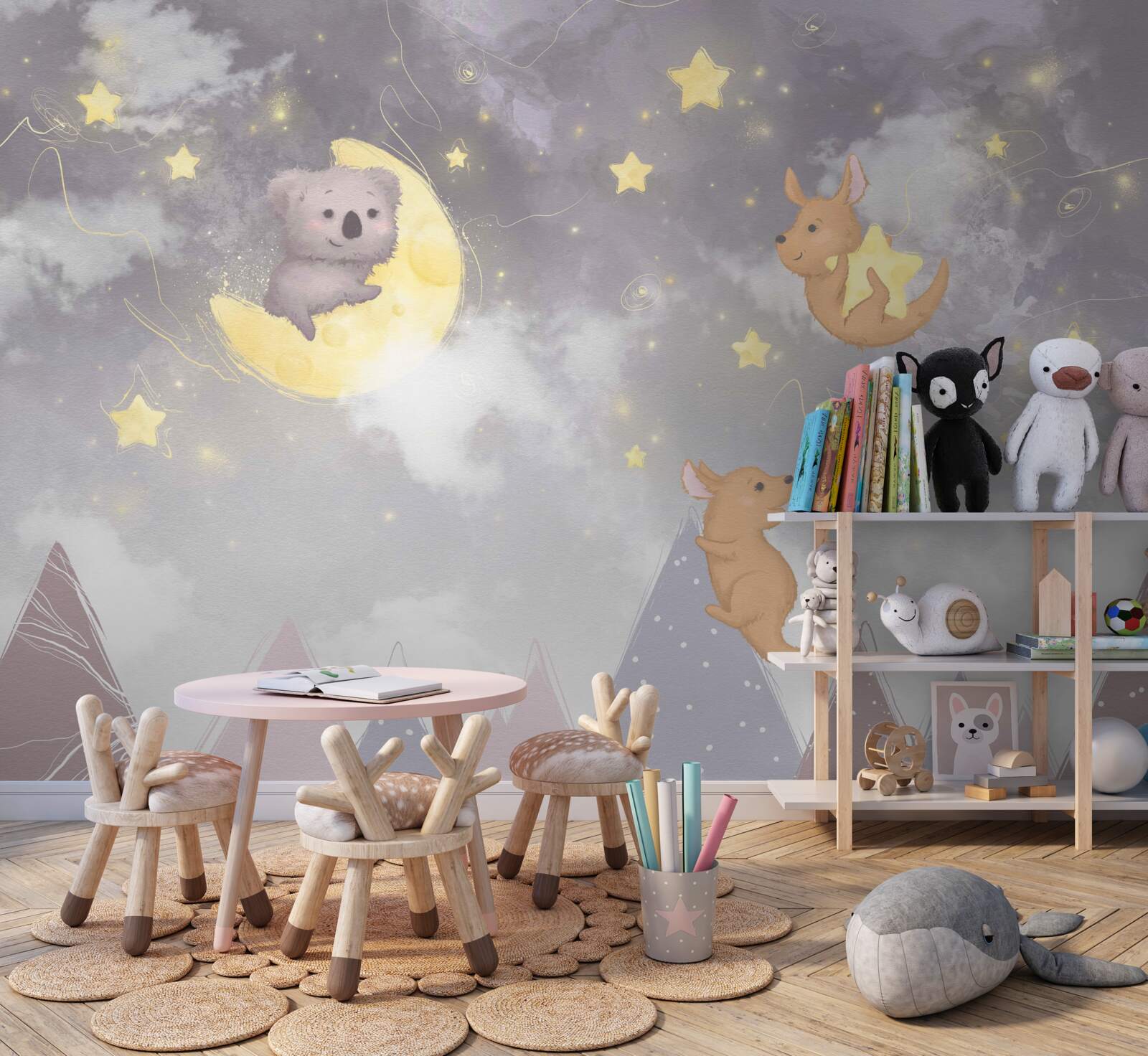 Fototapeta istoty na ciałach astralnych i satelitach