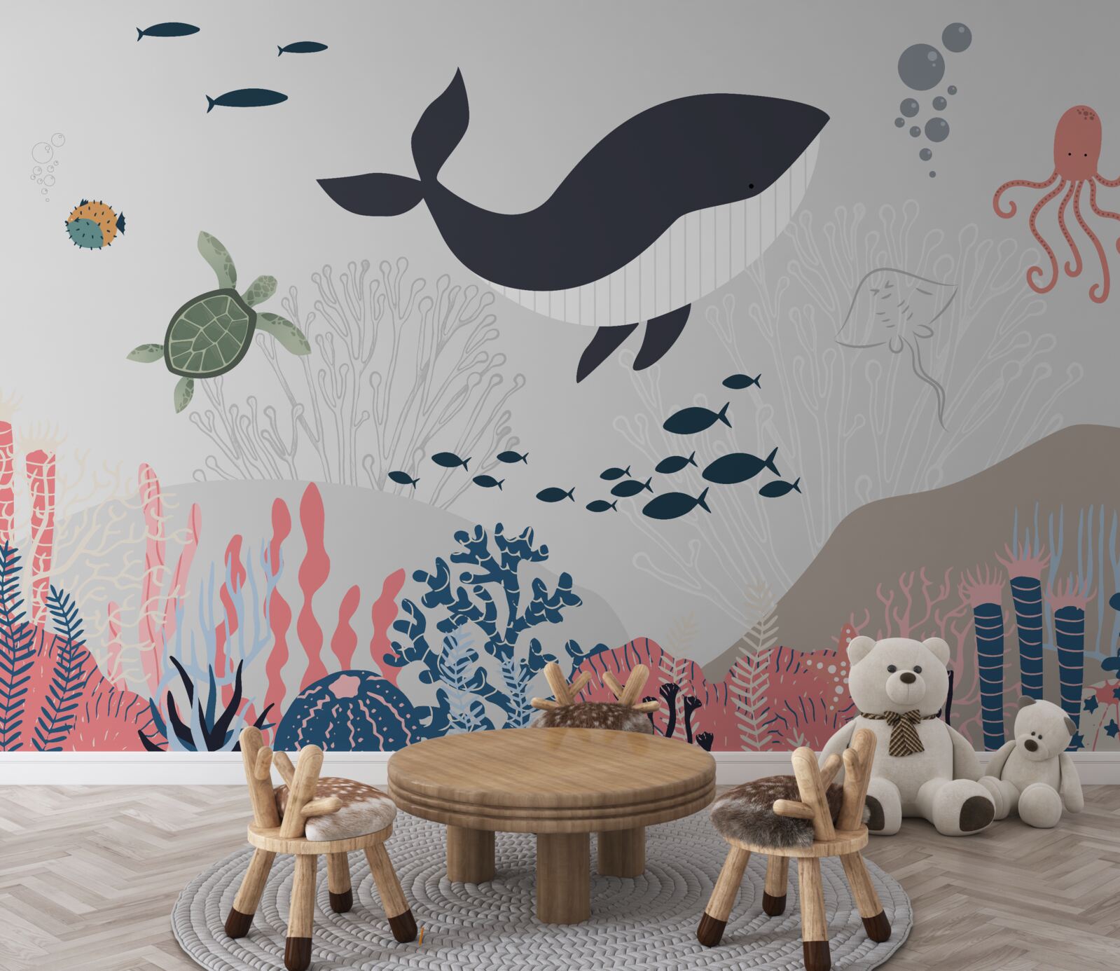 Fototapeta zwierzęta żyjące w głębinach oceanu