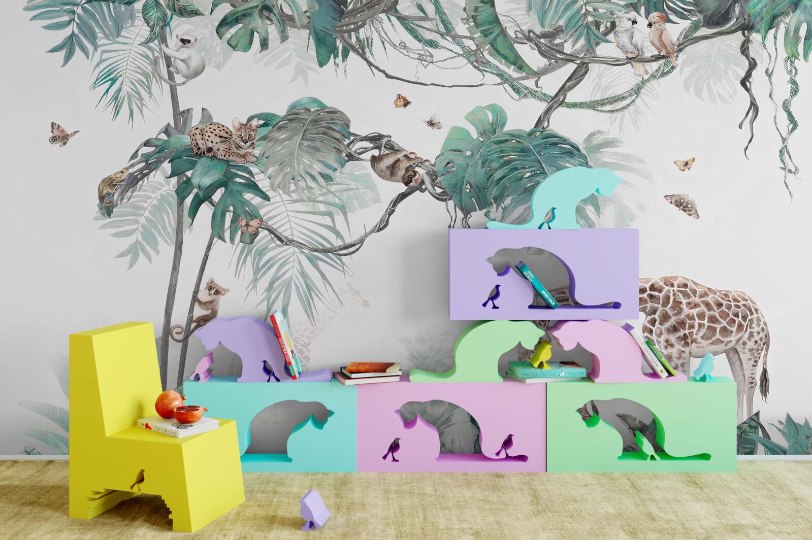 Fototapeta zwierzęta spędzają wolny czas w lesie