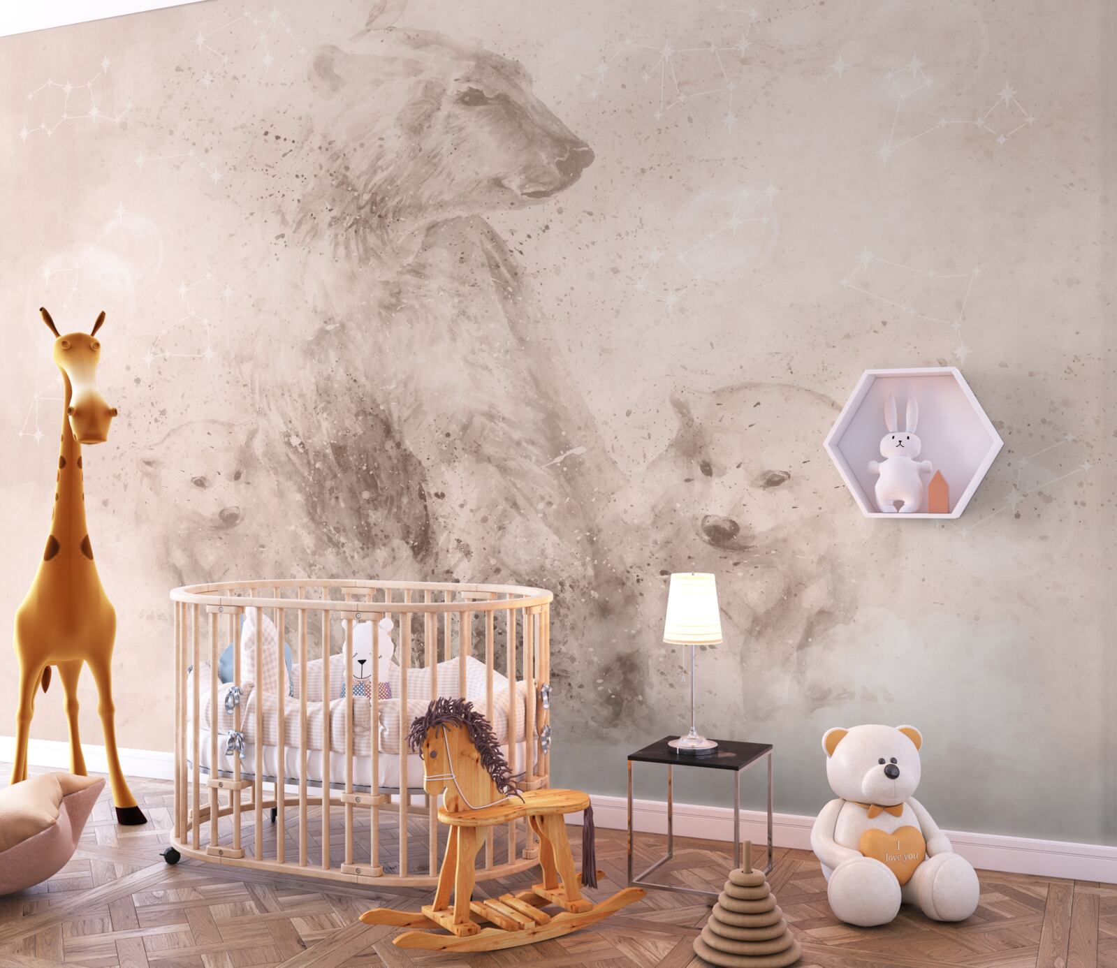 Fototapeta mama niedźwiedzica ze swoimi młodymi