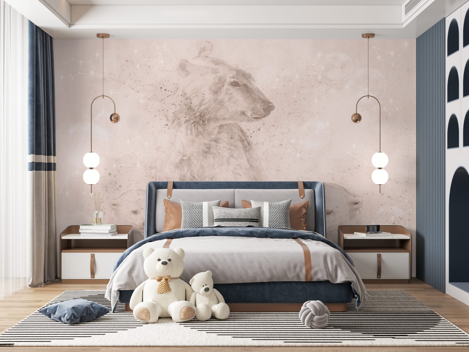 Fototapeta mama niedźwiedzica ze swoimi młodymi