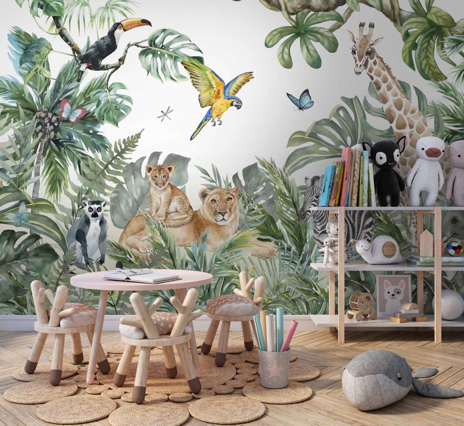 Fototapeta w tropikach wędrują różne zwierzęta