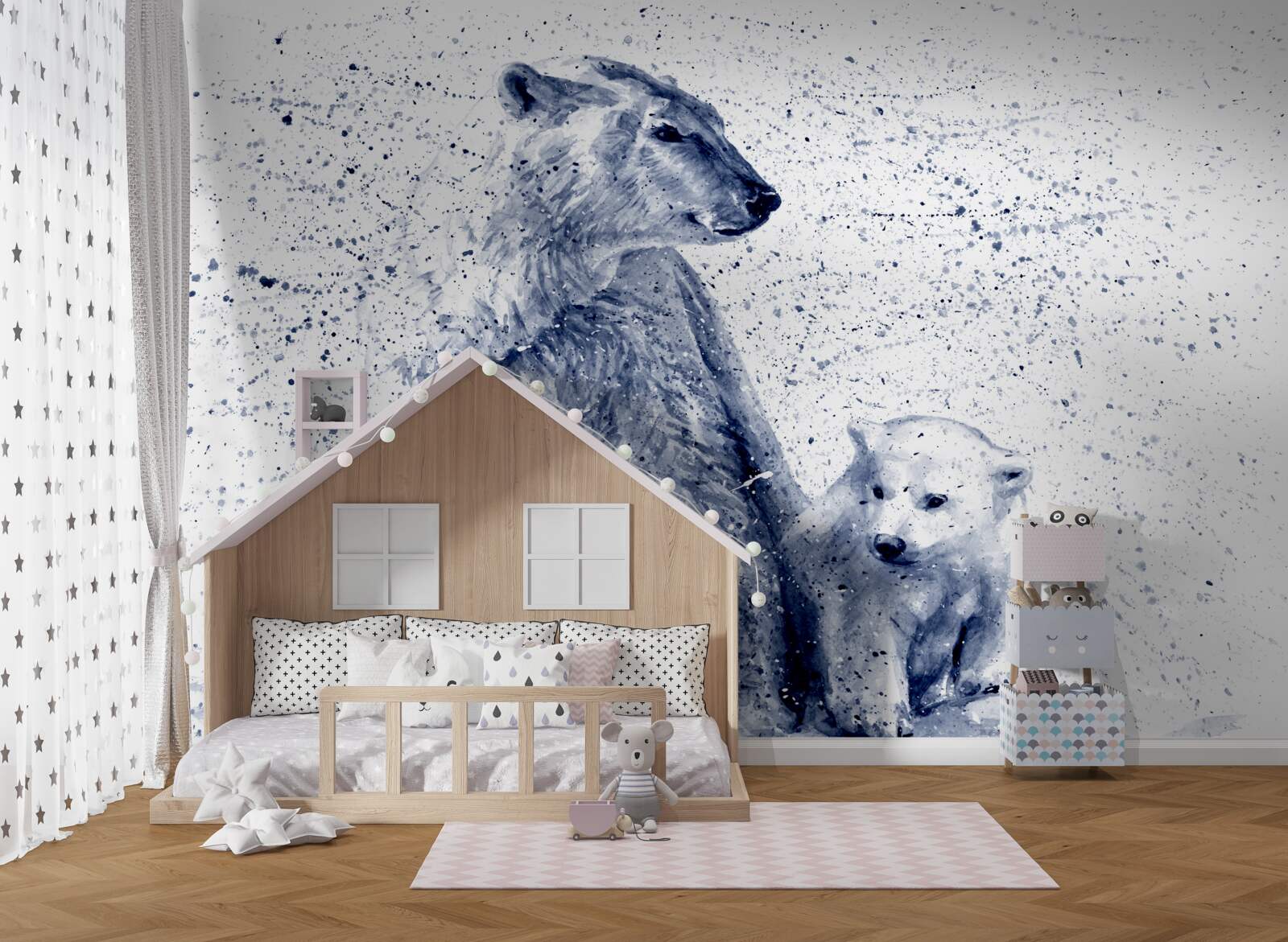 Fototapeta niedźwiedzie polarne: matka i dziecko