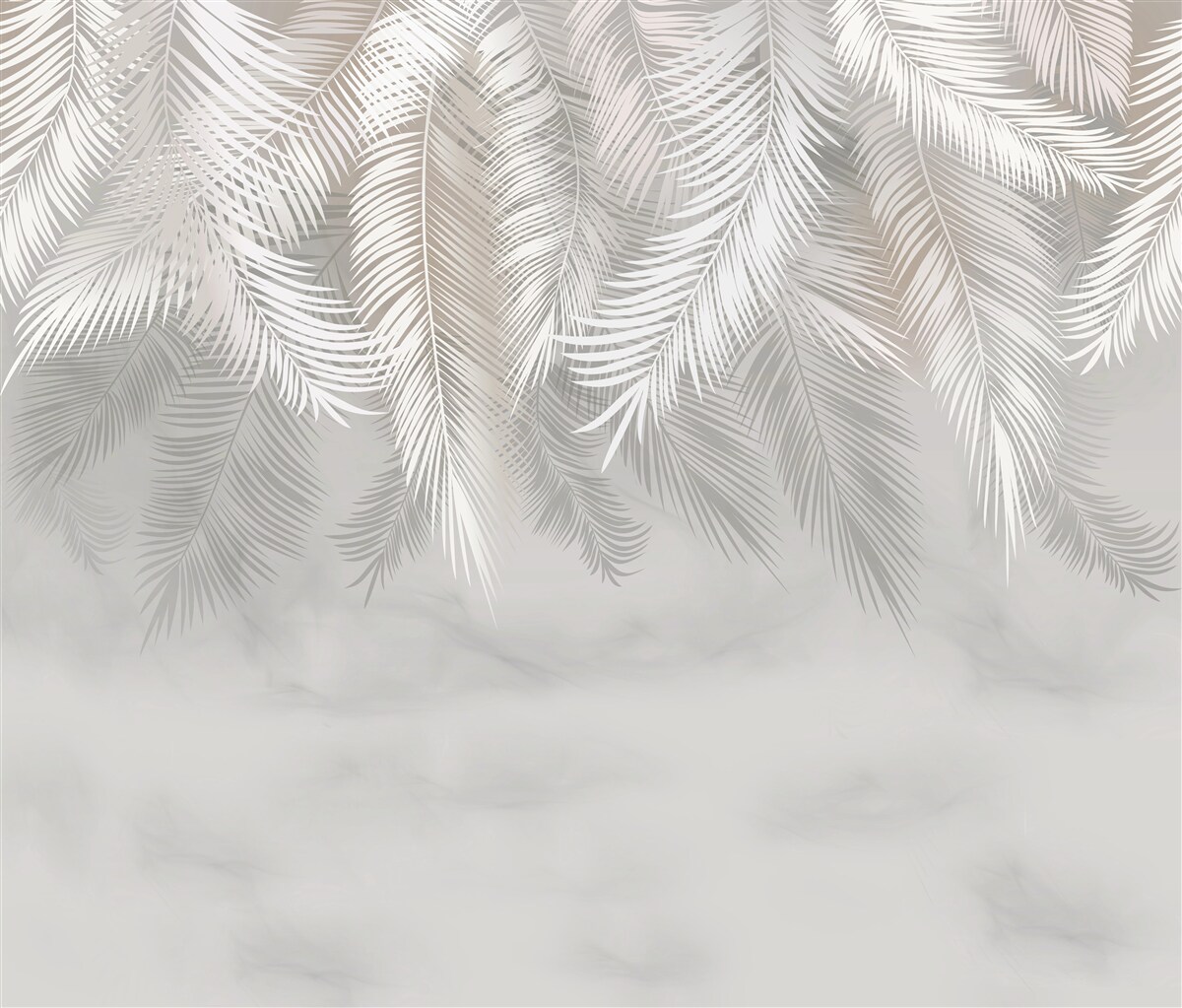 Fototapeta liście palmowe w ciemności