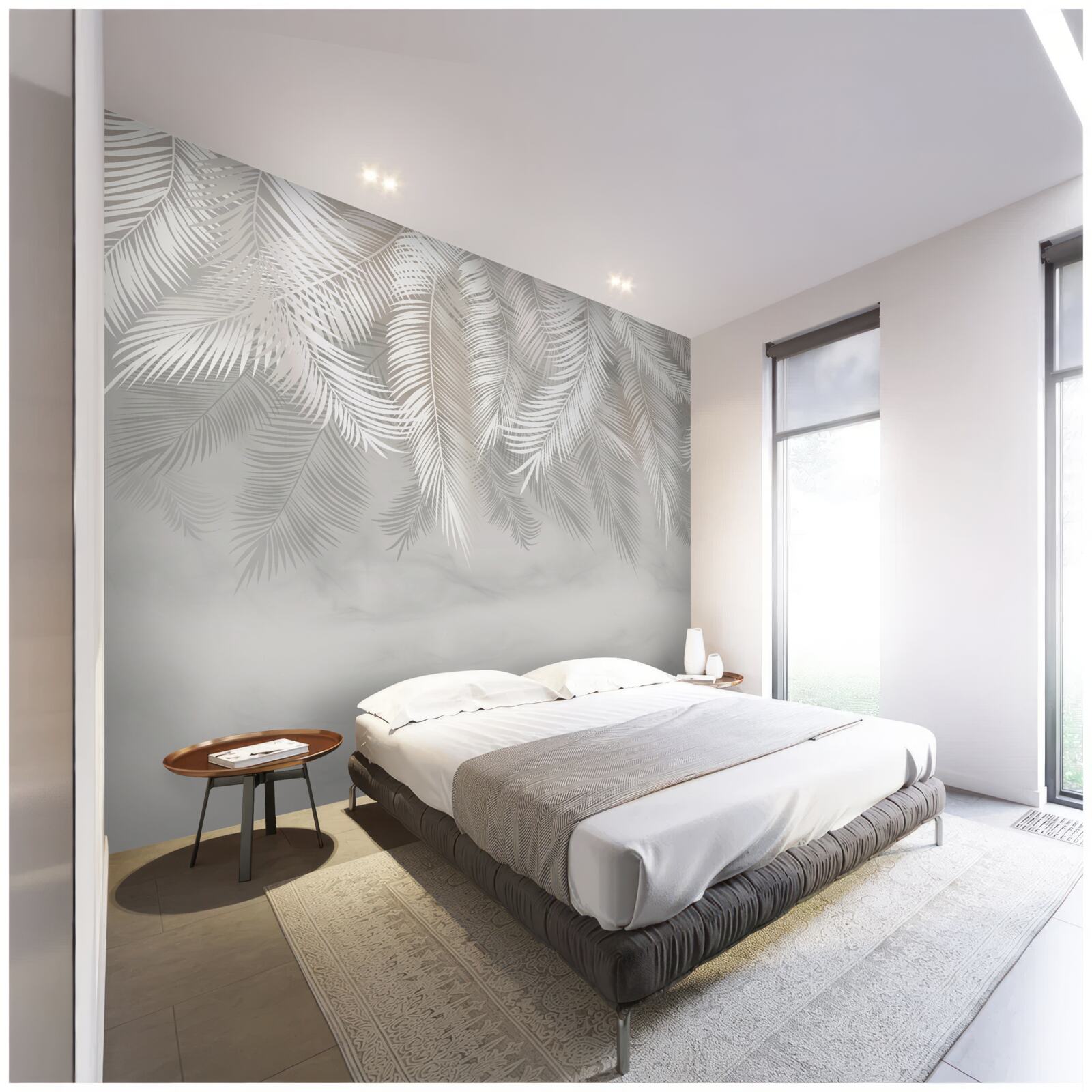 Fototapeta liście palmowe w ciemności