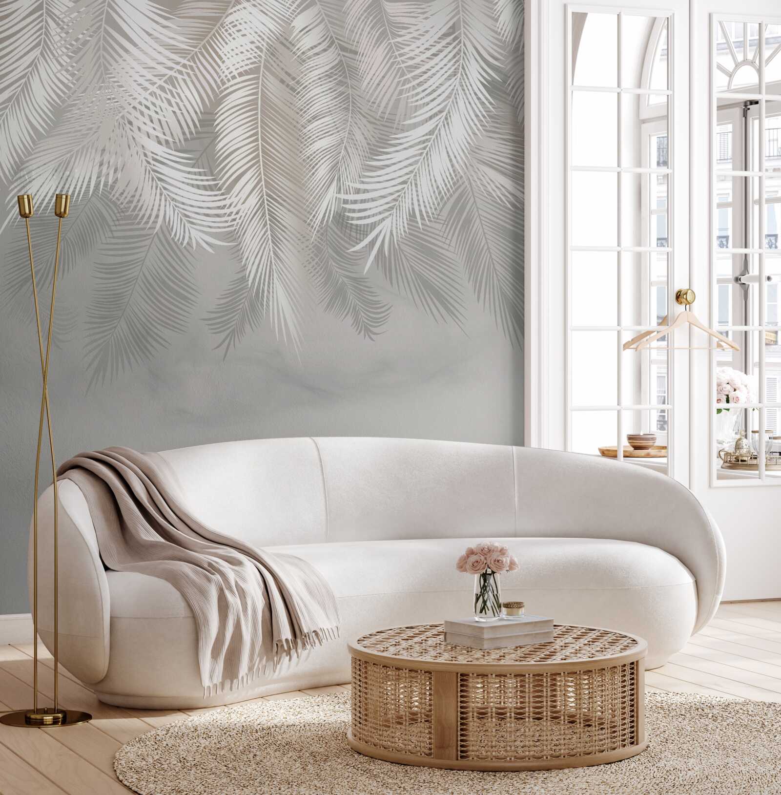 Fototapeta liście palmowe w ciemności