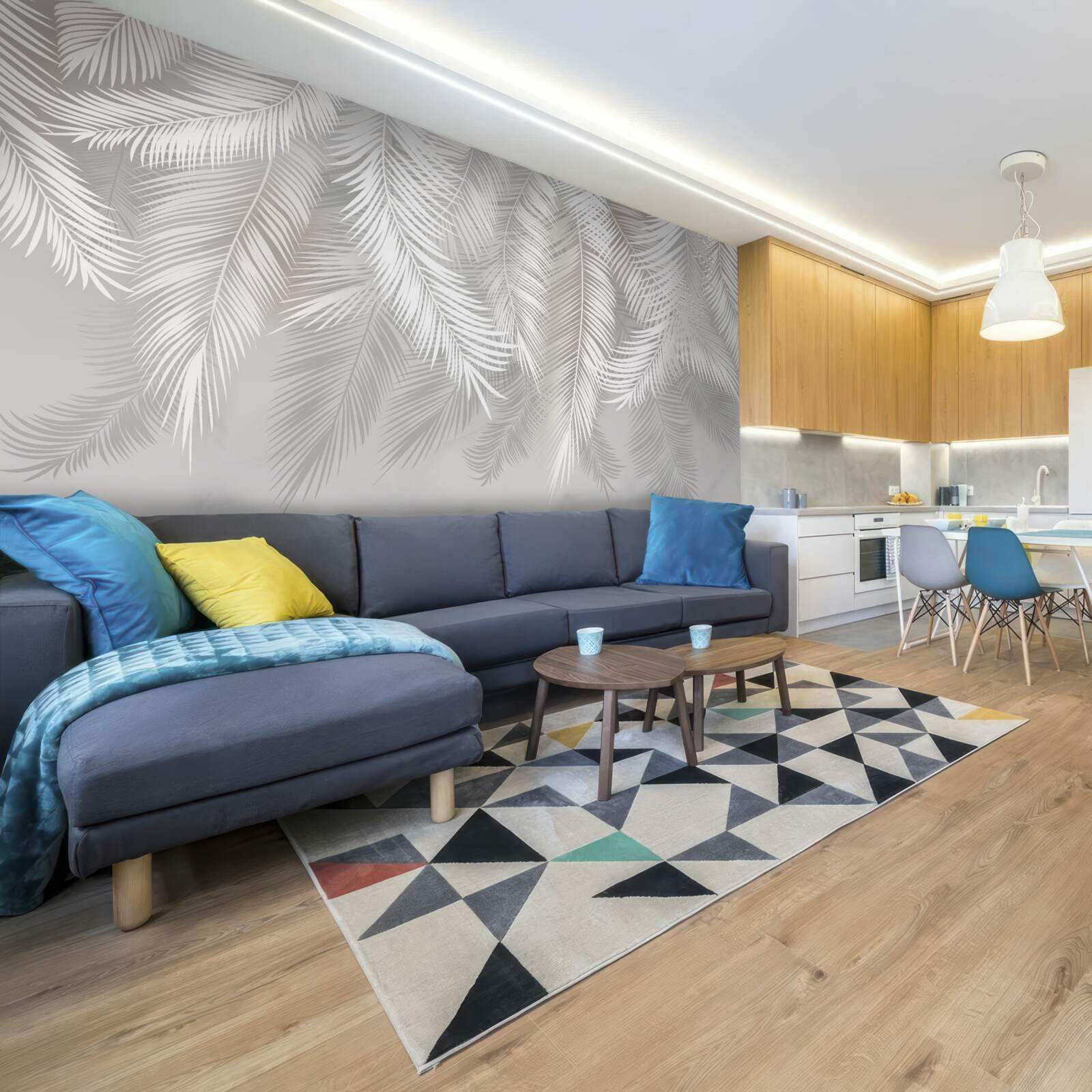 Fototapeta liście, białe i jasne, przypominają pióra