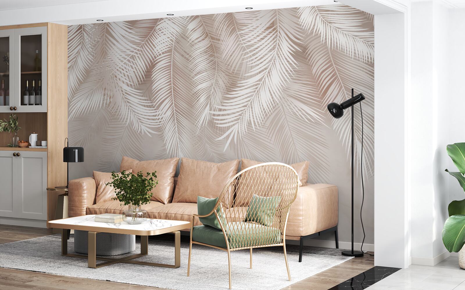 Fototapeta pióra w różowo-jasnych odcieniach