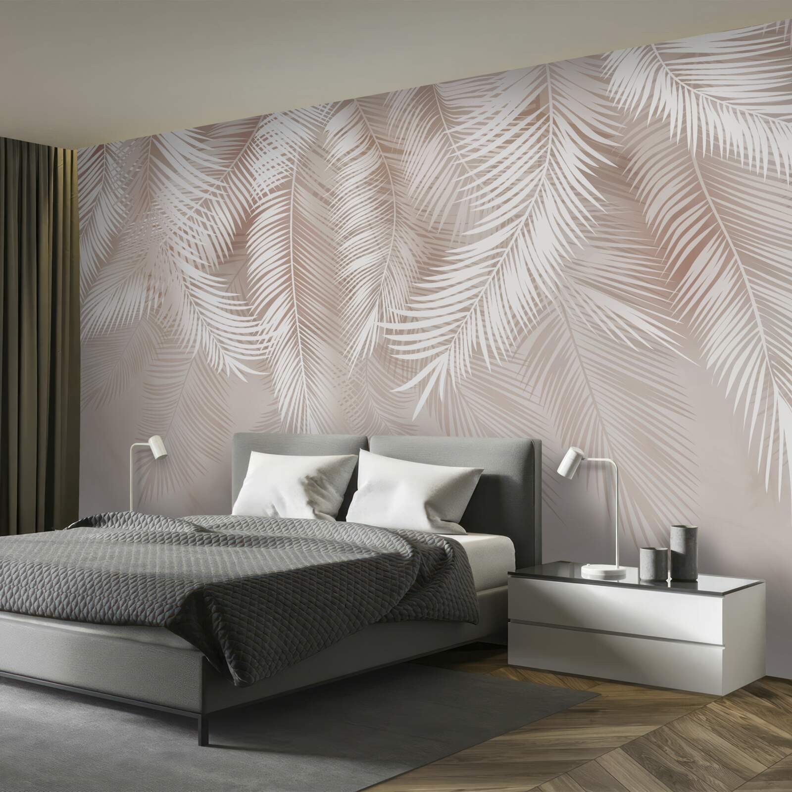 Fototapeta pióra w różowo-jasnych odcieniach