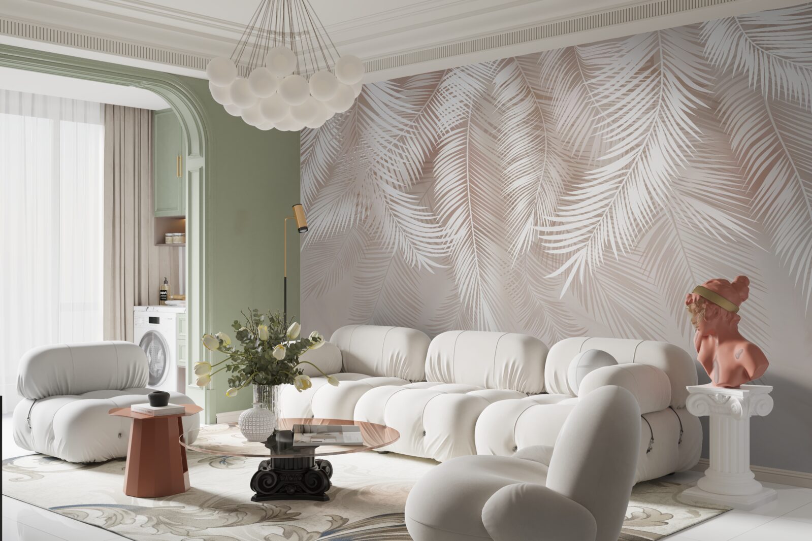 Fototapeta pióra w różowo-jasnych odcieniach