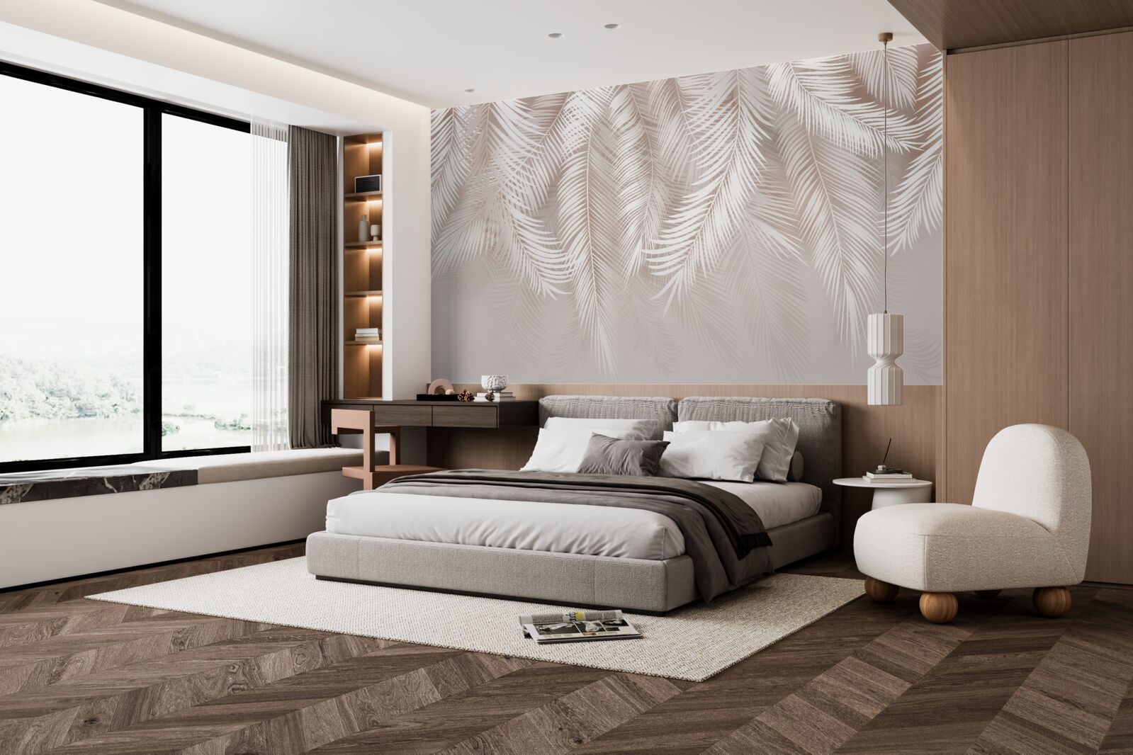 Fototapeta miękkie różowe piórka