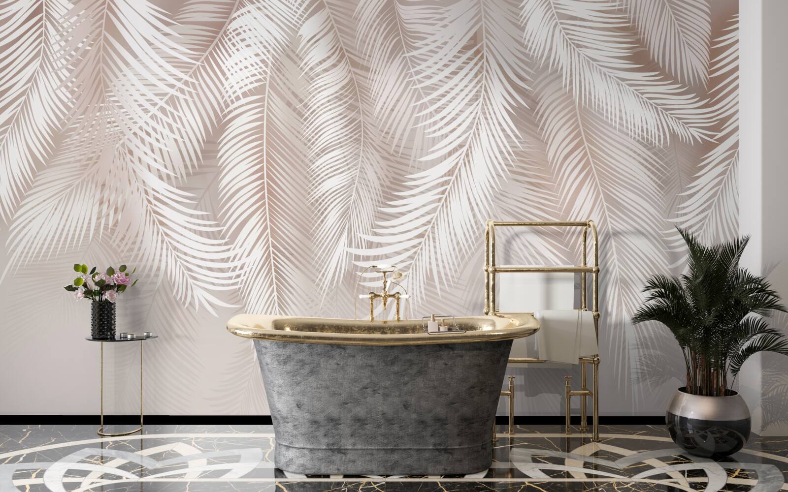 Fototapeta miękkie różowe piórka