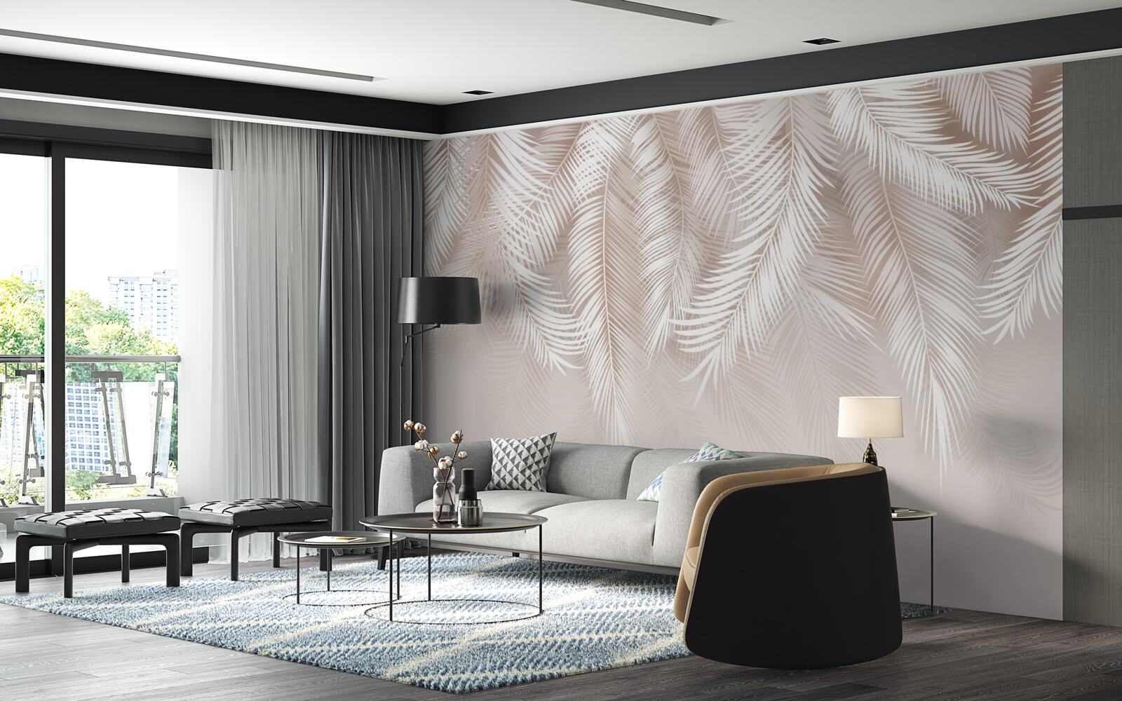 Fototapeta miękkie różowe piórka