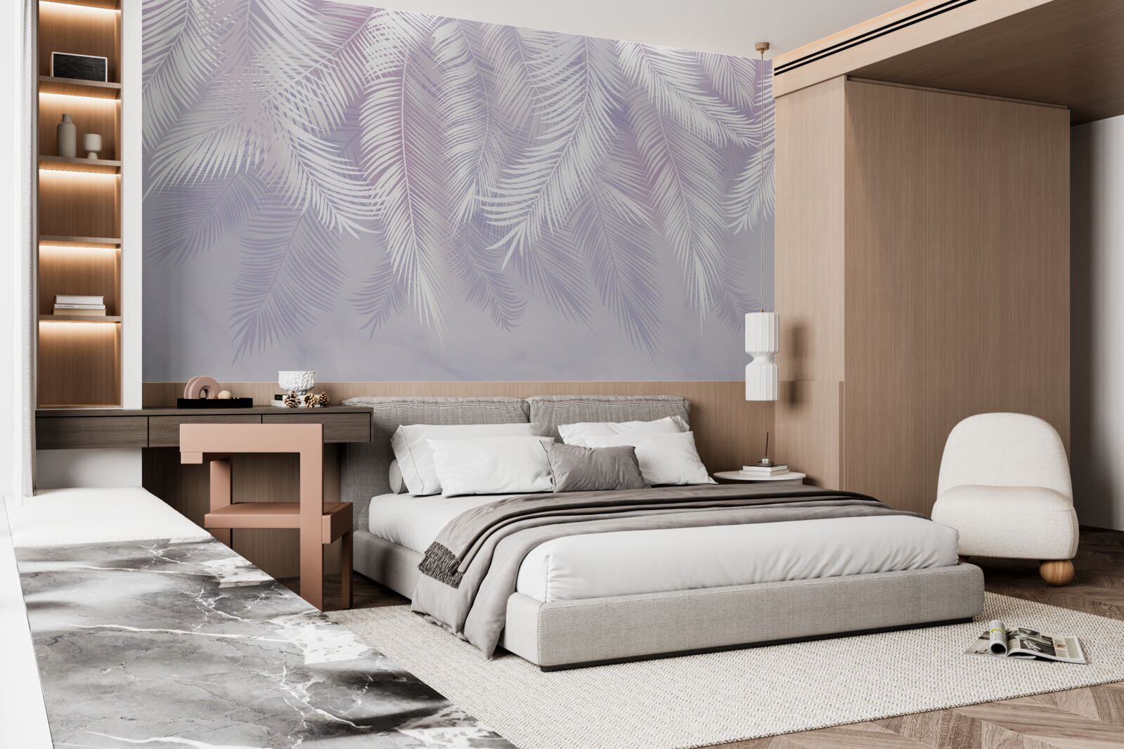 Fototapeta liście tropikalne, które spadają