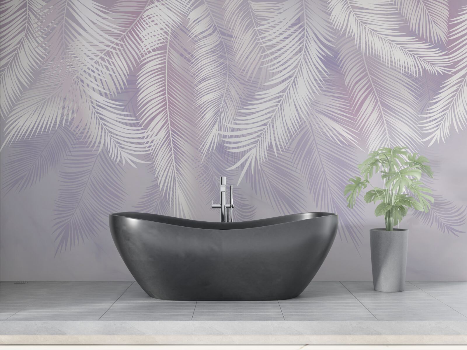 Fototapeta liście tropikalne, które spadają