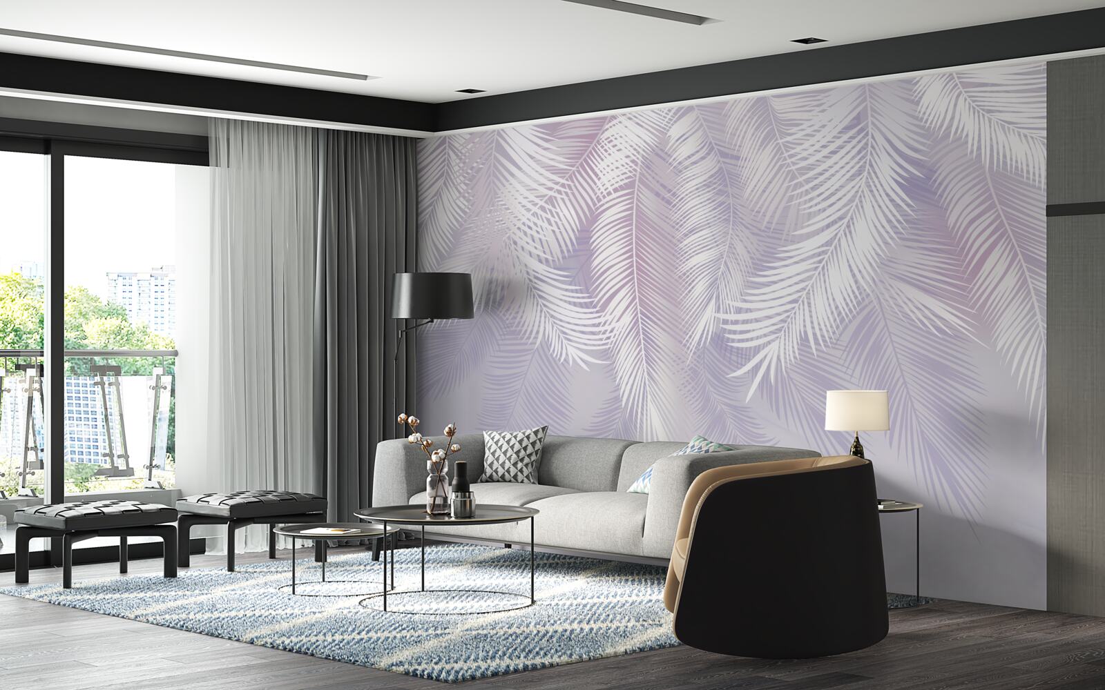 Fototapeta liście tropikalne, które spadają