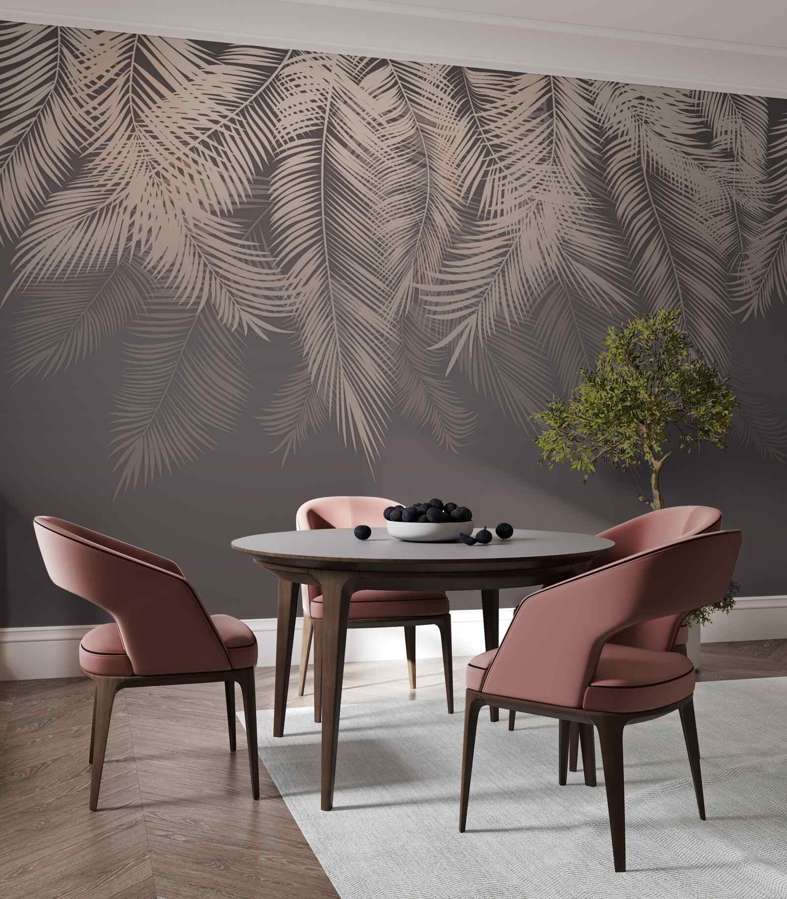 Fototapeta złote liście palmowe