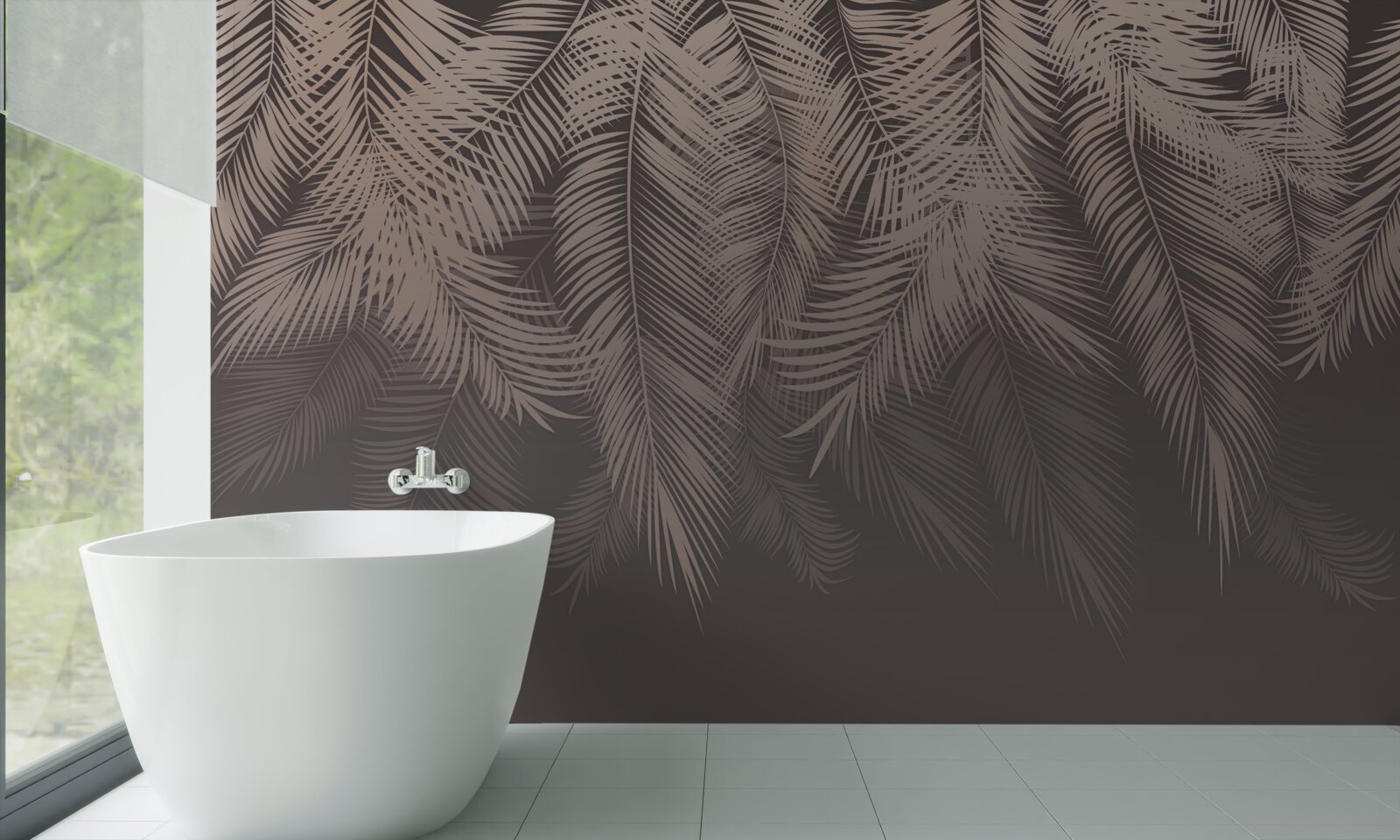 Fototapeta złote liście palmowe