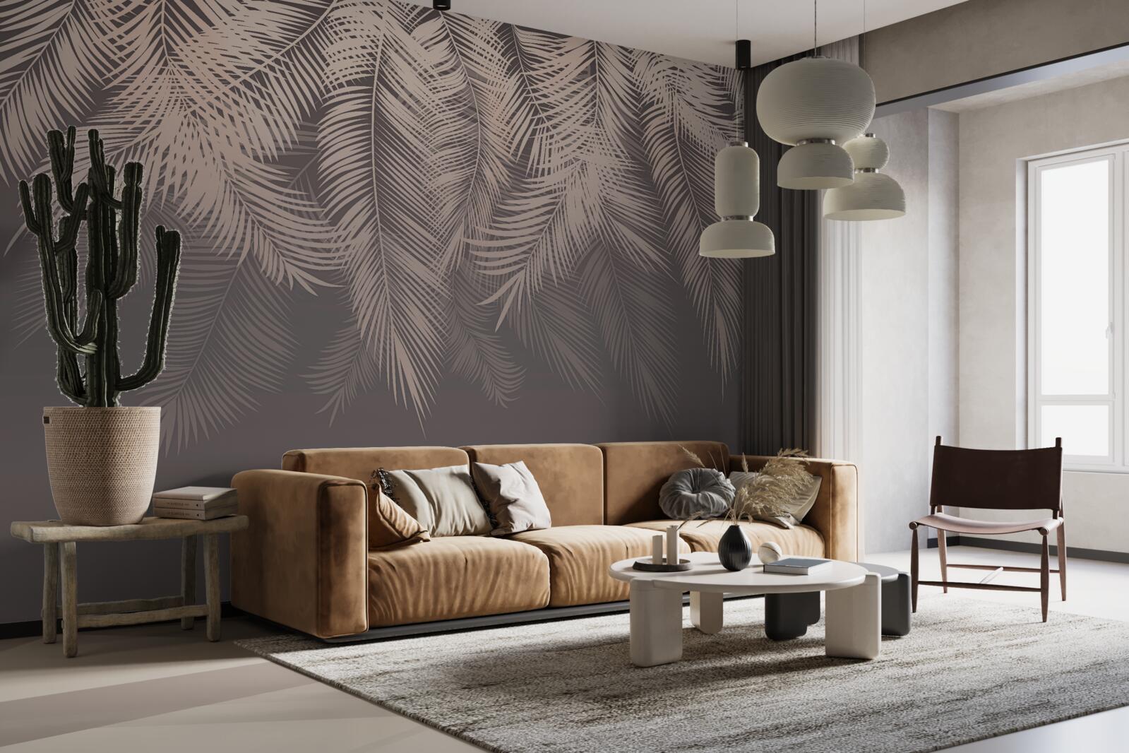 Fototapeta złote liście palmowe