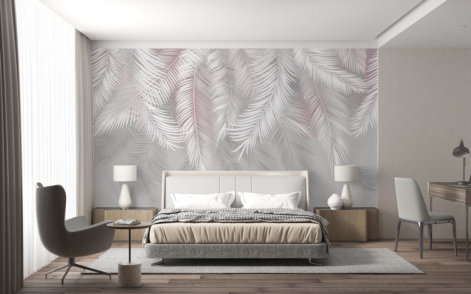 Fototapeta jasne liście na przyćmionym tle