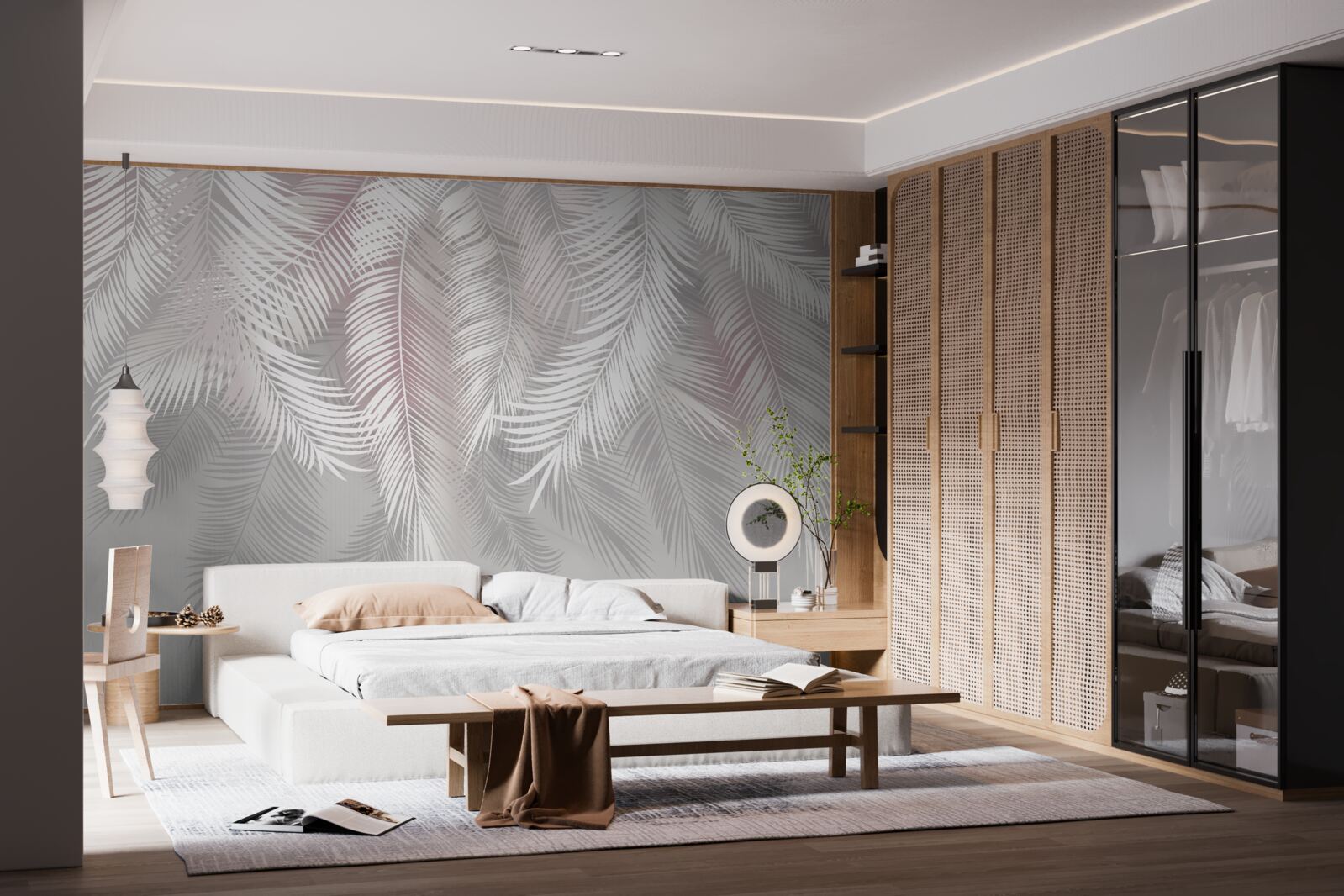 Fototapeta jasne liście na przyćmionym tle